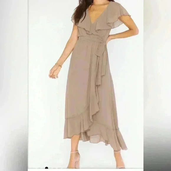 Show Me Your MuMu Gray Ruffle Dress - Picture 1 of 9